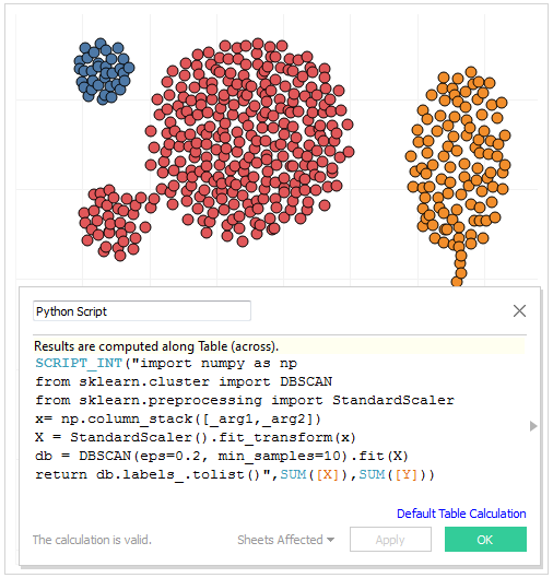 using python in tableau