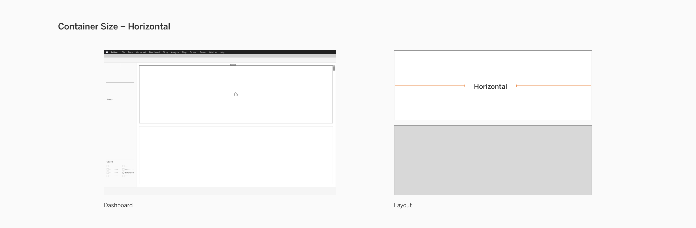 container size - full horizontal width