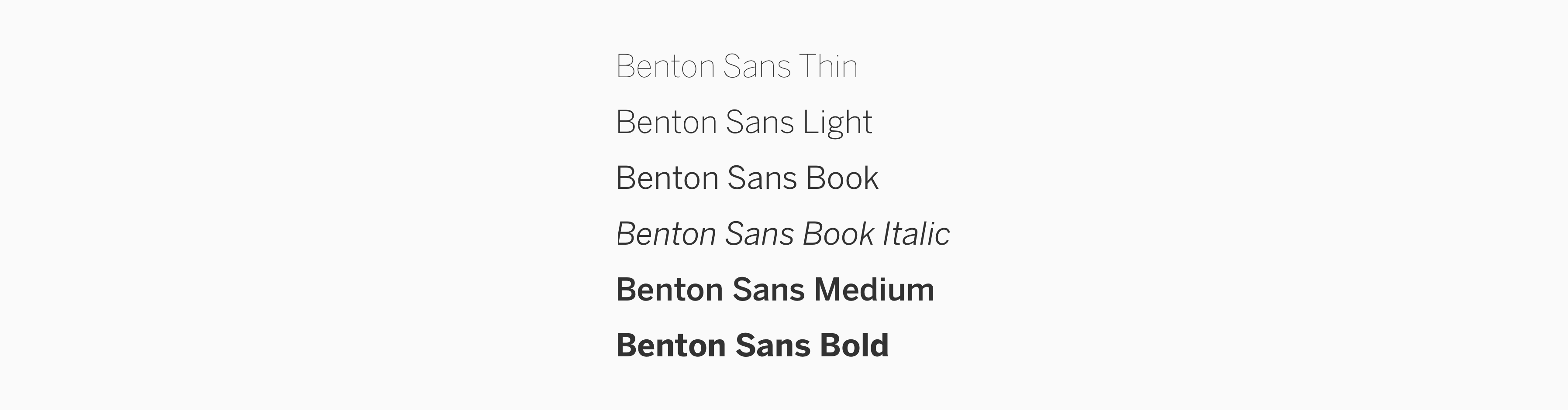 benton sans weights