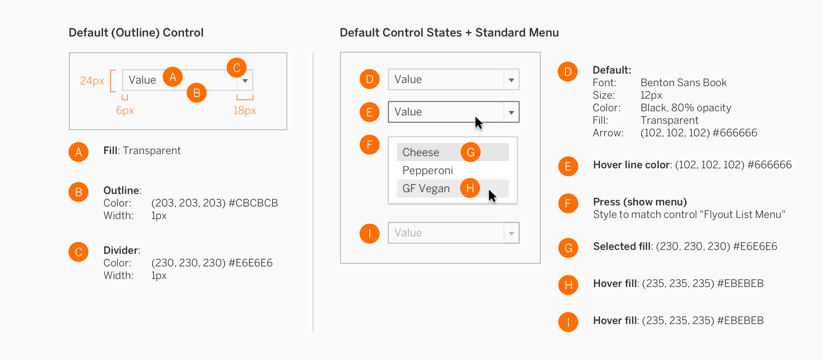 default controls+menu spec