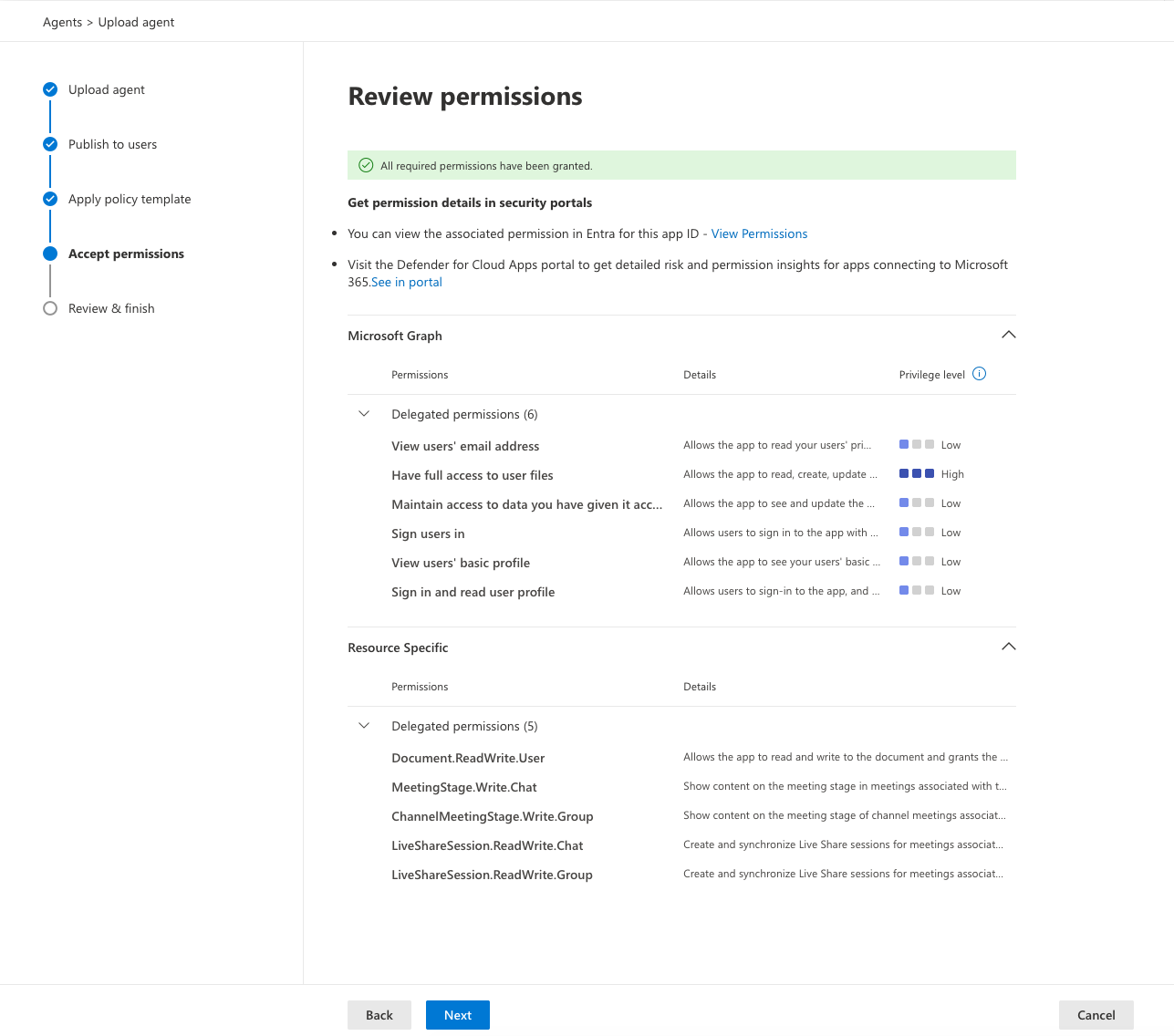 Custom addin permissions