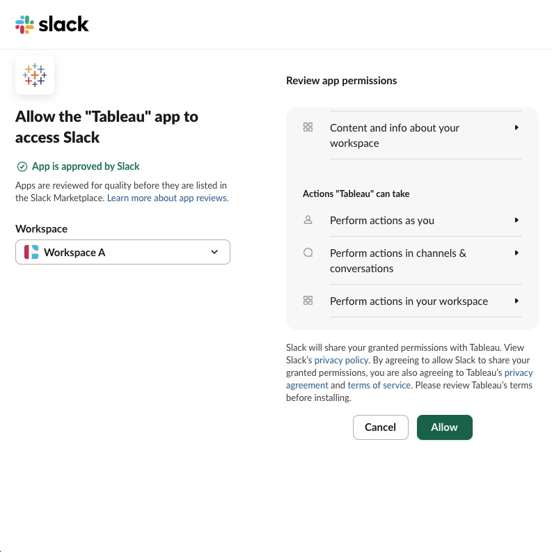 Allow Workspace